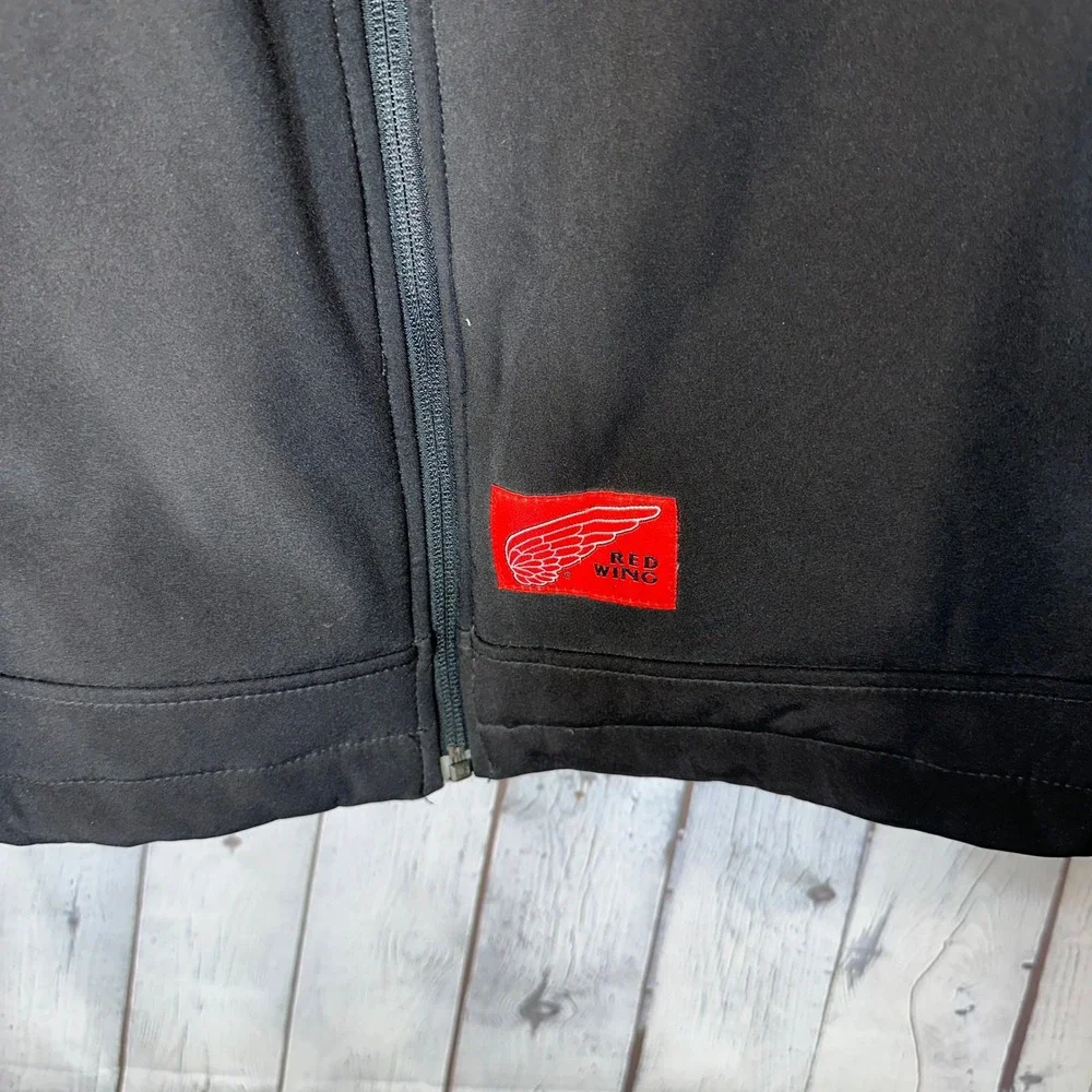 Red Wing Shoes Mens Soft Shell 3-Layer Jacket Black Red 6900858 Size 2XL